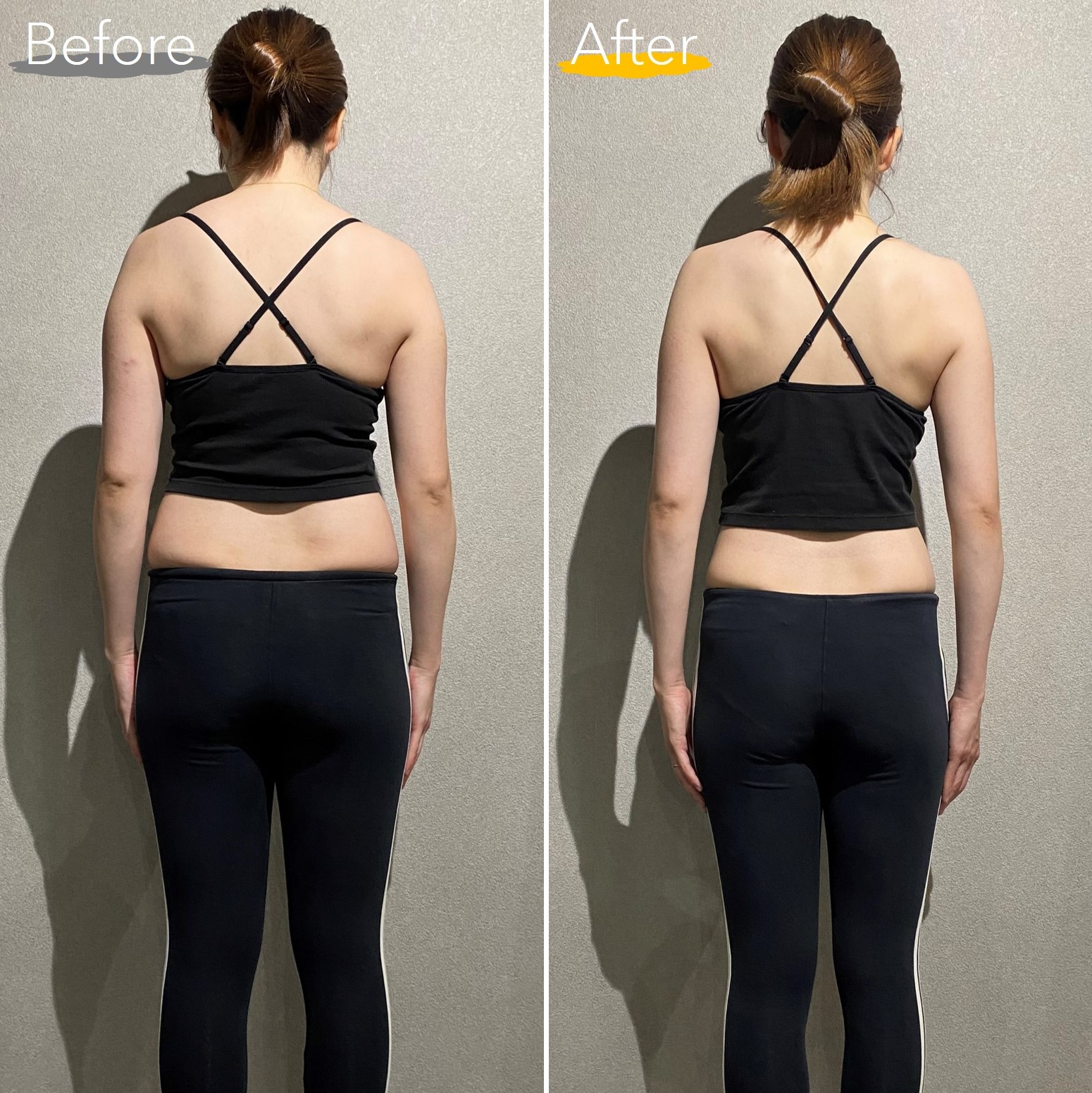 30代女性 後ろ姿 Before After